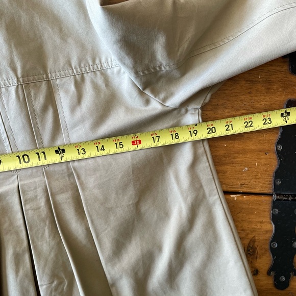 Uniqlo A-line Beige Tan Chino Khaki Jacket Pleated Back Swing Size Medium M - Picture 5 of 5